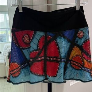 Vibrant Abstract Mini Skirt